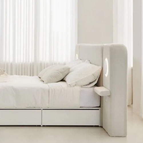 동서가구 소프티 아쿠아텍스 패브릭 호텔 LED 수납 침대 SS (본넬스프링)_이미지