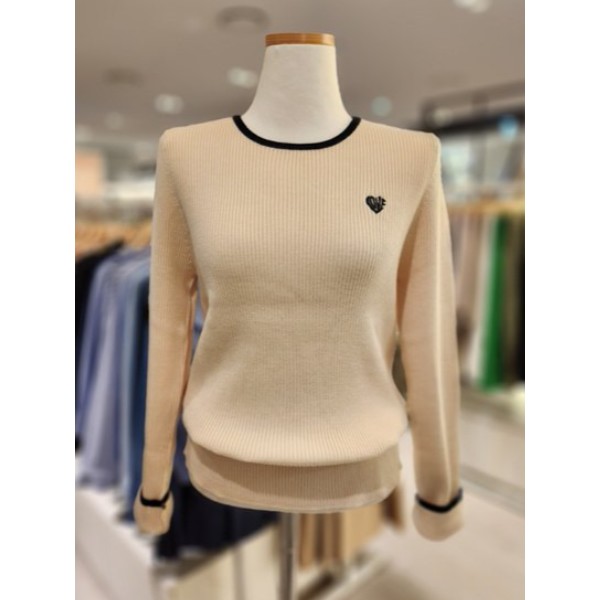  스위트숲 컬러포인트 슬림핏 스웨터 SZ9LK36