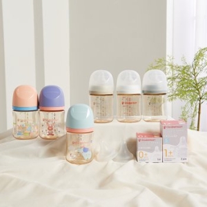 유한킴벌리 더블하트 3세대 베이직모먼트 160ml 240ml 트윈팩 + 젖꼭지