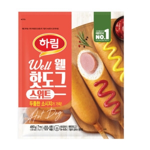 스위트 웰 핫도그 490g 3봉