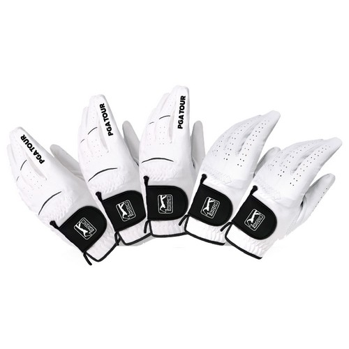 PGA투어 맥스 블랙 골프장갑 5P 메가팩 합피1장+반양피2장+양피2장 (5개)_이미지