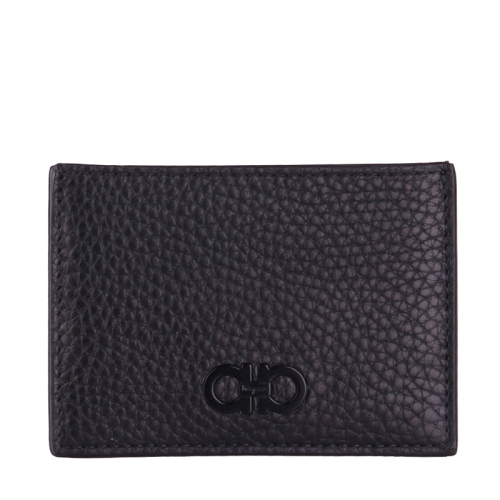 FERRAGAMO  간치니 카드 케이스 66 A075 NERO  2343282
