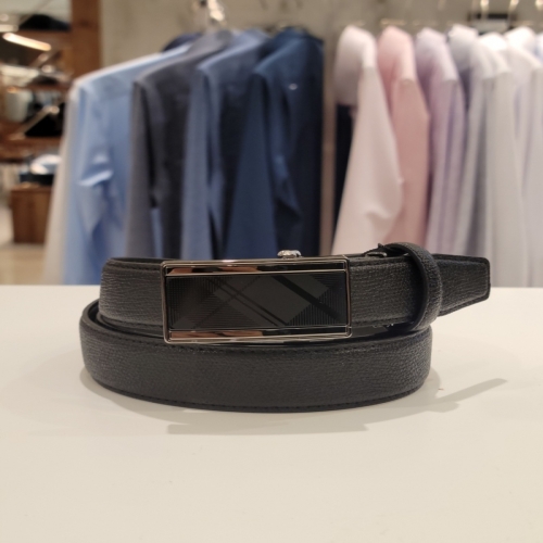 포체 댄디 체크블랙버클 남성소가죽 자동벨트 FPSBE0002BK_이미지