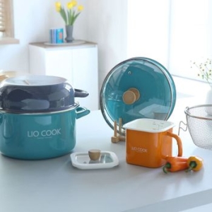 리오쿡 법랑냄비 7종 (곰솥26+전골25+편수14+튀김망+유리뚜껑)