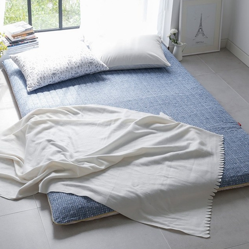 더블샵 사각누빔 모던블루 온수매트 커버