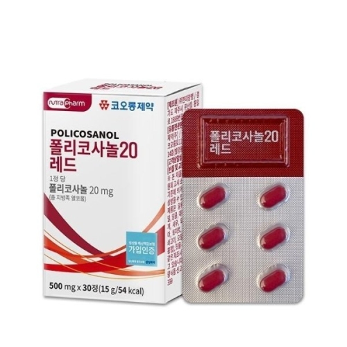 코오롱제약 폴리코사놀20 레드 500mg 30정 (5개)