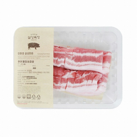 설성목장 무항생제 한돈 벌집삼겹살 400g (1개)_이미지