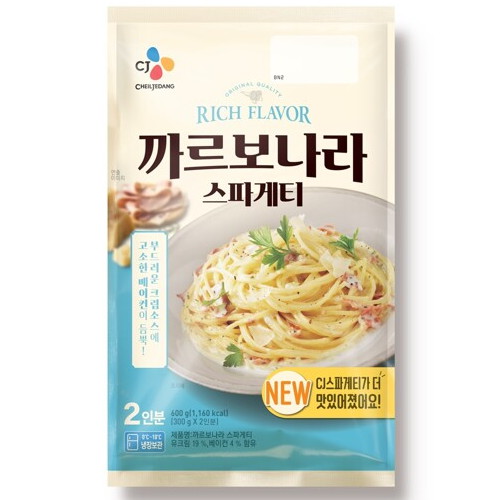 CJ제일제당 NEW 까르보나라 스파게티 2인분 600g (2개)_이미지