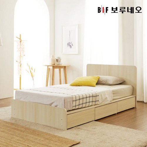 BIF보루네오 앳홈 자라 서랍형 침대 SS (라운드본넬스프링)_이미지