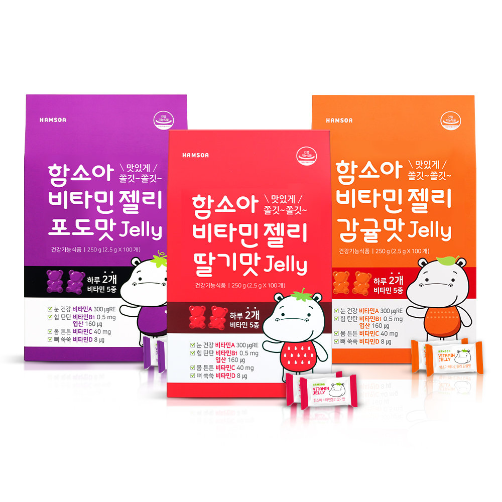 함소아제약 비타민젤리 100정 3종 세트 (1개)