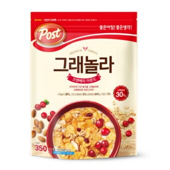 동서식품 포스트 <b>그래놀라</b> 크랜베리 아몬드 파우치 350g