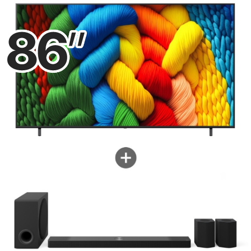 LG전자 나노셀 AI 86NANO80AEA (스탠드+사운드바, S95TR)