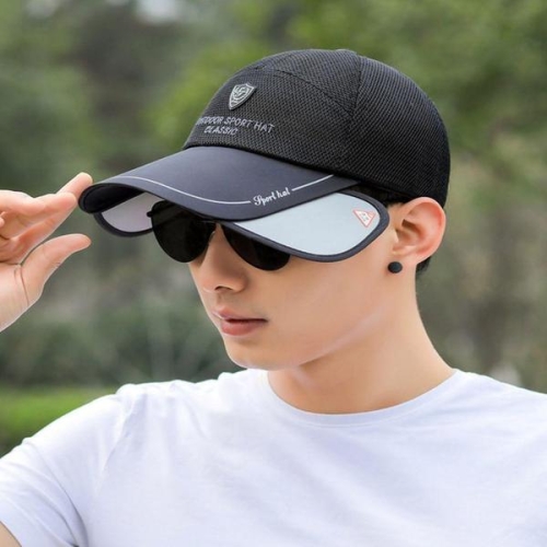 남성 확장 썬바이저 메쉬 볼캡 자외선차단 챙넓은모자 WDA9F65