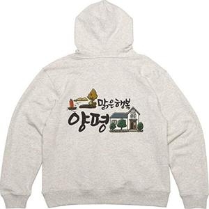 셀러허브 패션 JHQRUVKK_4B 후드티 프린트티셔츠 맑은행복 남녀공용 양평_이미지