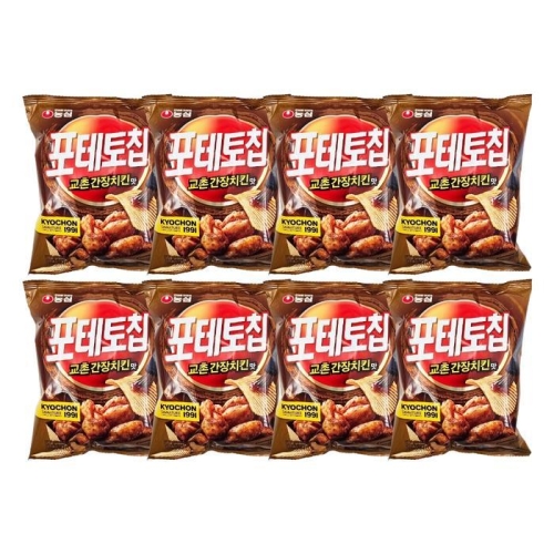 농심 포테토칩 교촌간장치킨맛 55g (8개)_이미지