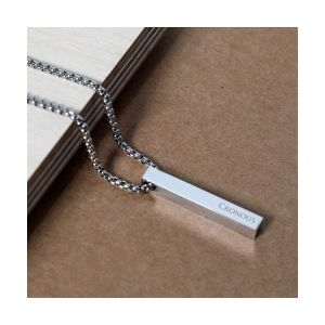 발렌티노 RUDY CRJ3034N-WT 실버 유광 스틸 사각바 펜던트 체인 남자 목걸이 270807Moony_이미지