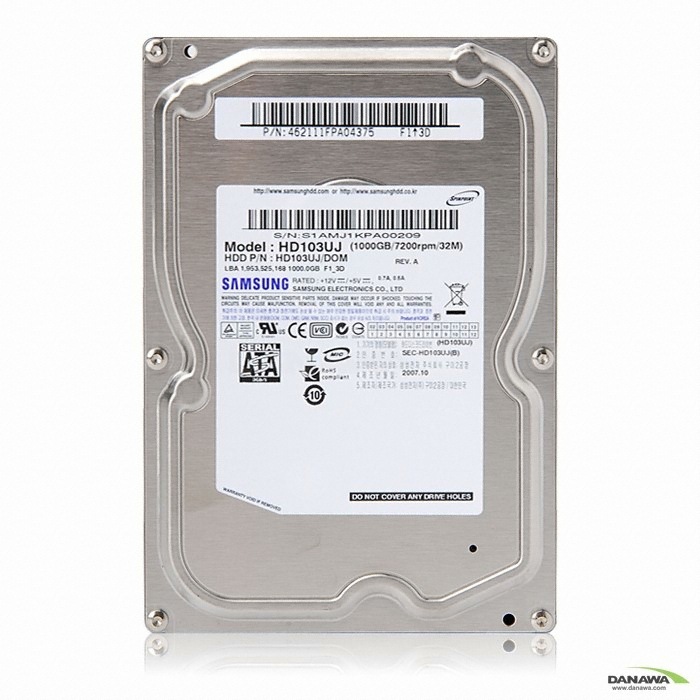 삼성전자 1TB Spinpoint F1 HD103UJ/DOM (SATA2/7200/32M)_이미지