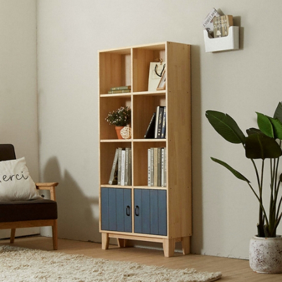 네시스 쏘론 가로세로 4단 도장형 원목책장 (70cm)_이미지