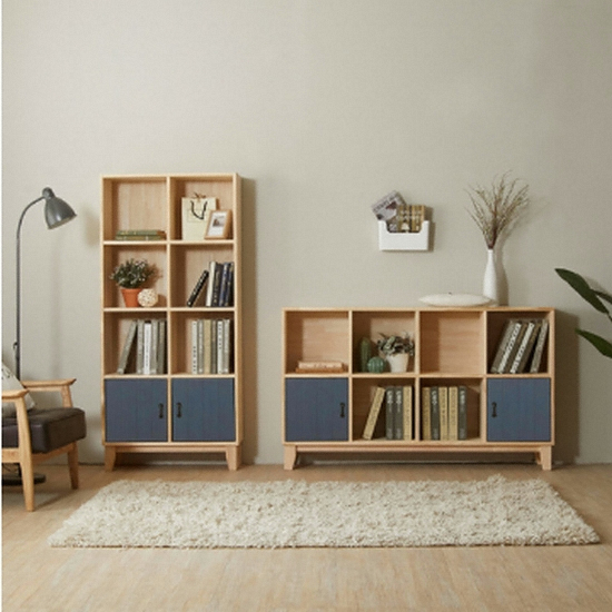 네시스 쏘론 가로세로 4단 도장형 원목책장 (70cm)_이미지