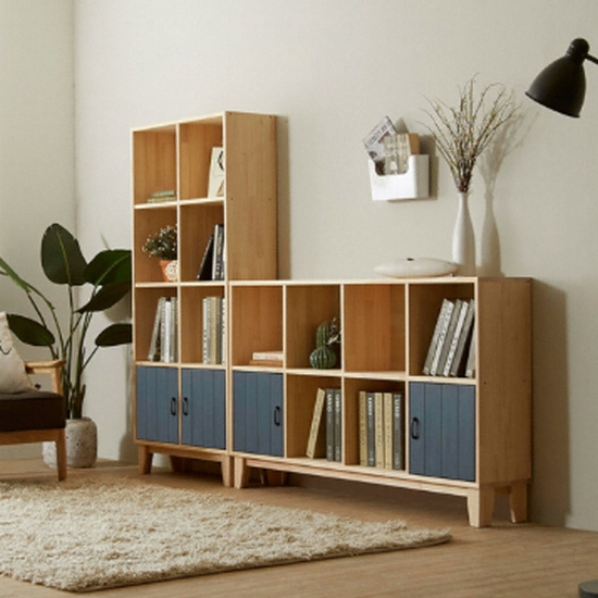 네시스 쏘론 가로세로 4단 도장형 원목책장 (70cm)