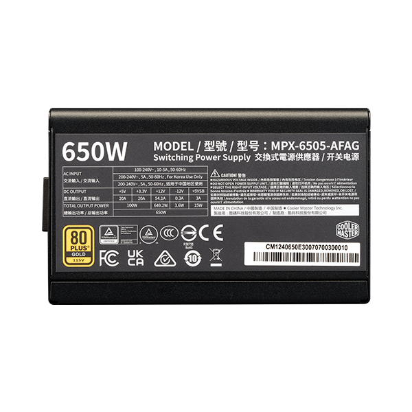 쿨러마스터 ELITE GOLD 650 ATX 3.1 풀모듈러_이미지