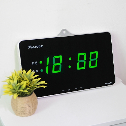 바이오메이트 하이아트 무소음 LED 디지털 벽시계 HYD-319G 시분