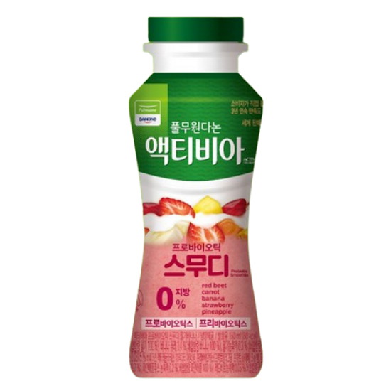 풀무원다논 액티비아 프로바이오틱 스무디 딸기바나나 150ml (1개)_이미지