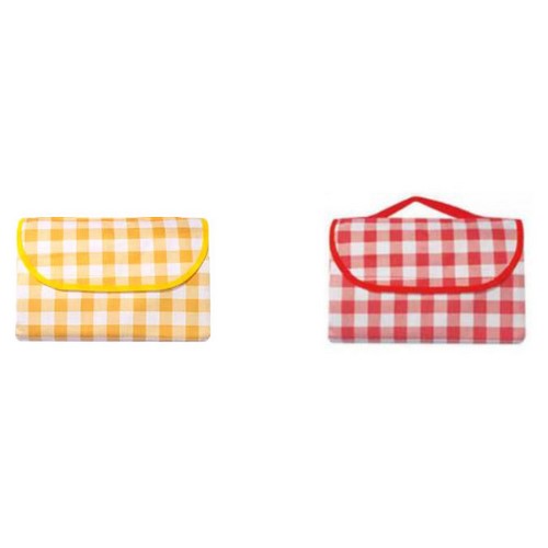방수 돗자리 야외 휴대용 비치 체크 매트 (200x200)