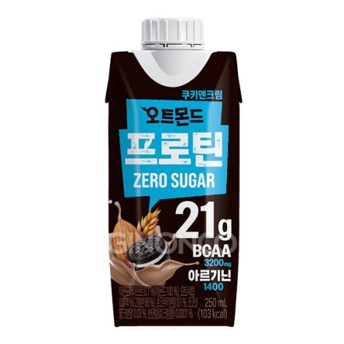 롯데칠성음료 오트몬드 프로틴 쿠키앤크림 제로슈거 250ml (1개)_이미지