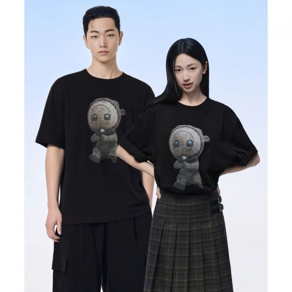 26일 배송 STANDARD 동궁 컬래버 꺼먹살이 티셔츠 1 블랙 MMFTS9D11-BK