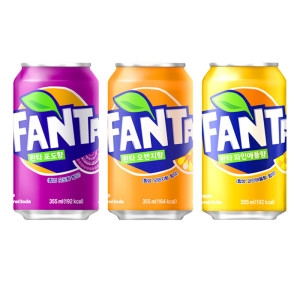 코카콜라음료 환타 파인애플향 355ml 8개 + 오렌지향 355ml 8개 + 포도향 355ml 8개_이미지