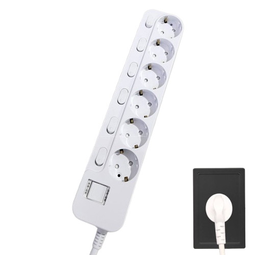 케이텍코리아 케이텍 6구 16A 메인 개별스위치 멀티탭 (1.5m)_이미지