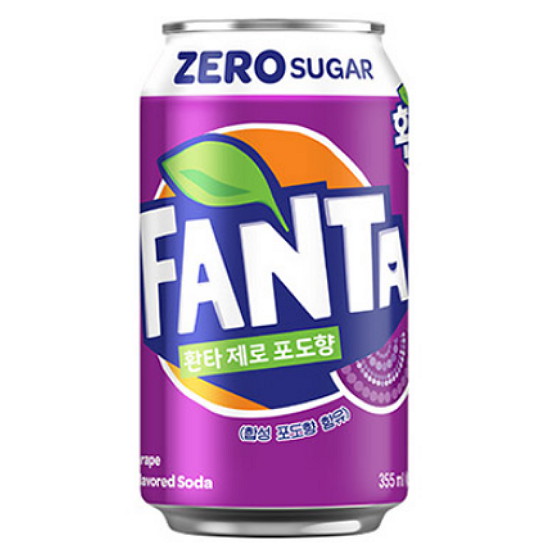 코카콜라음료 환타 제로 포도향 355ml (96개)_이미지