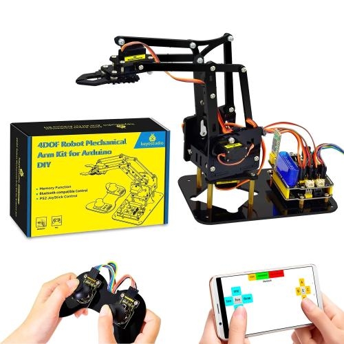 �Ƶ��̳� ŰƮ Keyestudio-4DOF �κ� �� ��ũ�� PS2 ���� Ŭ�� �峭�� DIY ���� ���α׷���