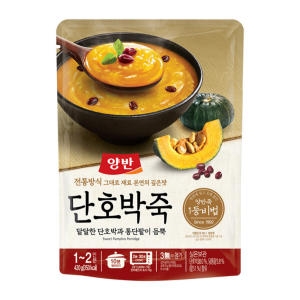 동원F&B 양반 단호박죽 420g이미지입니다. 누르면 해당 게시물로 새창이동합니다.