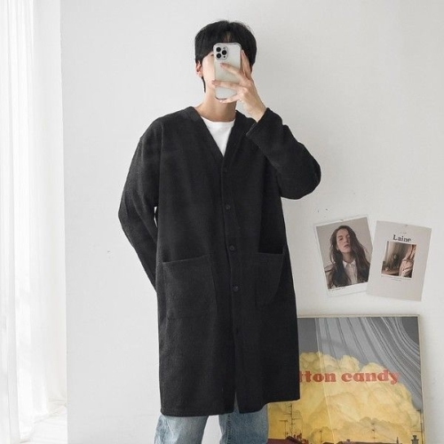 쿠비카 쿠비코 Y넥 포켓 포인팅 롱 가디건 COC-MZ872NE