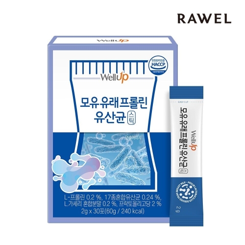 한국생활건강 로엘 웰업 모유유래 프롤린 유산균 스틱 30포 (1개)_이미지