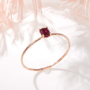 비앤비골드 14K 루비볼 타원 컷팅 실반지 SRS42079