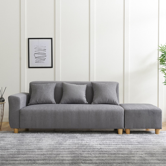 아로미가구 마카롱 와이드 포솜 A타입 패브릭 소파 2인용 (스툴별도)