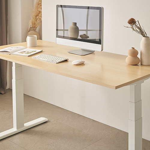 동서가구 마임 간편 높이조절 듀얼모터 일자형 모션 스탠딩 책상 (1500x750)_이미지