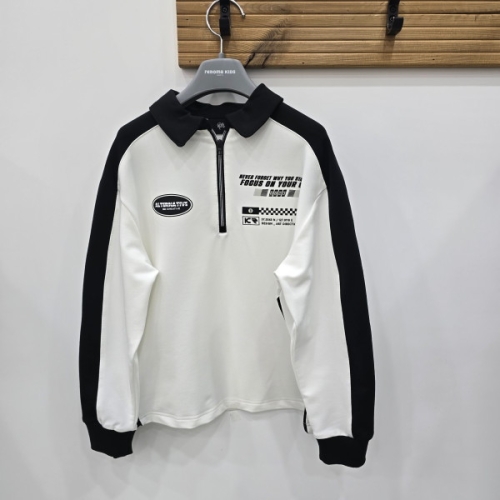 봄신상 주니어라인 카라배색반집업티셔츠 R2418T153