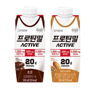 정식품 그린비아 프로틴밀 액티브 아몬드와 호두 250ml이미지입니다. 누르면 해당 게시물로 새창이동합니다.