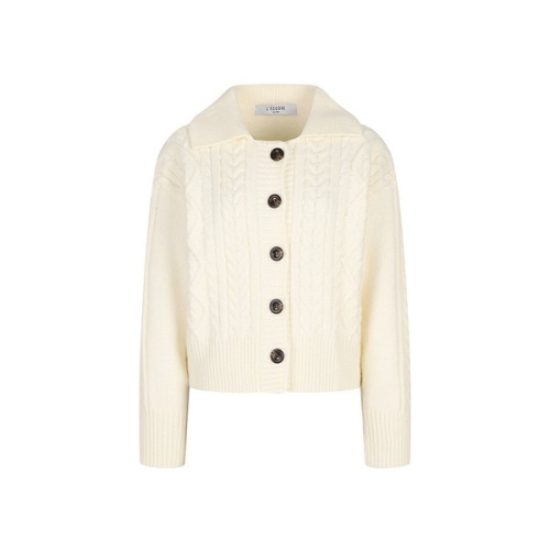 레코브 카라 버튼 니트 가디건 LC31D1KC903X_이미지