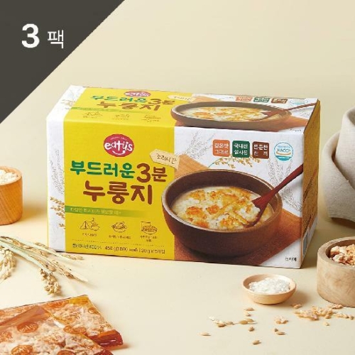 매홍엘엔에프 매홍엘앤에프 부드러운 3분 누룽지 450g [3개]