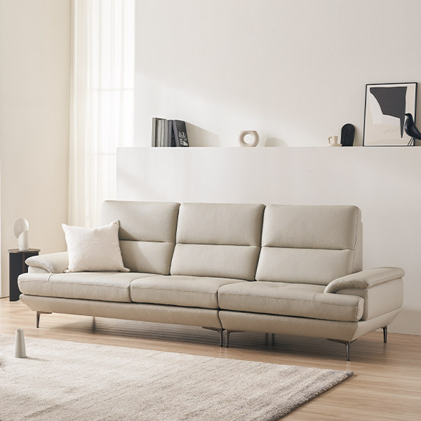 스칸디아 노팅엄 천연통가죽 소파 4인용 (스툴별도)_이미지