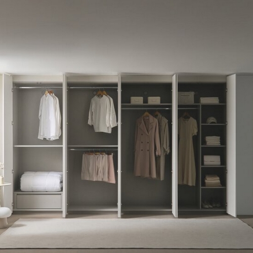 에넥스 클로스 무몰딩 푸시도어 붙박이장 실속형 (360cm)_이미지