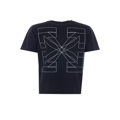 오프화이트 OUTLINE 더블 애로우 슬림 티셔츠 OMAA027S26JER003/00001 B0011990236