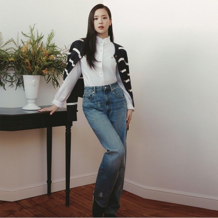 타미힐피거 여성 크레스트 배럴 데님 팬츠 T22G1NPC052WT11A7