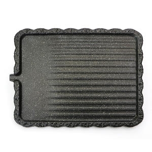 덕흥 두꺼운 7mm 주물 고기구이 사각 불판 (46x30cm)_이미지