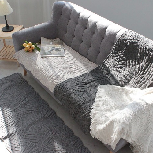 순면 워싱코튼 퀼팅 쇼파패드 와이드형 3인용